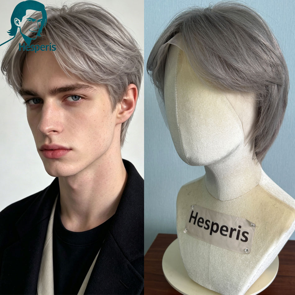 Pre Parted 13X4 Lace Front Bob Wig - Parrucca Bob Corta da Uomo Hesperis