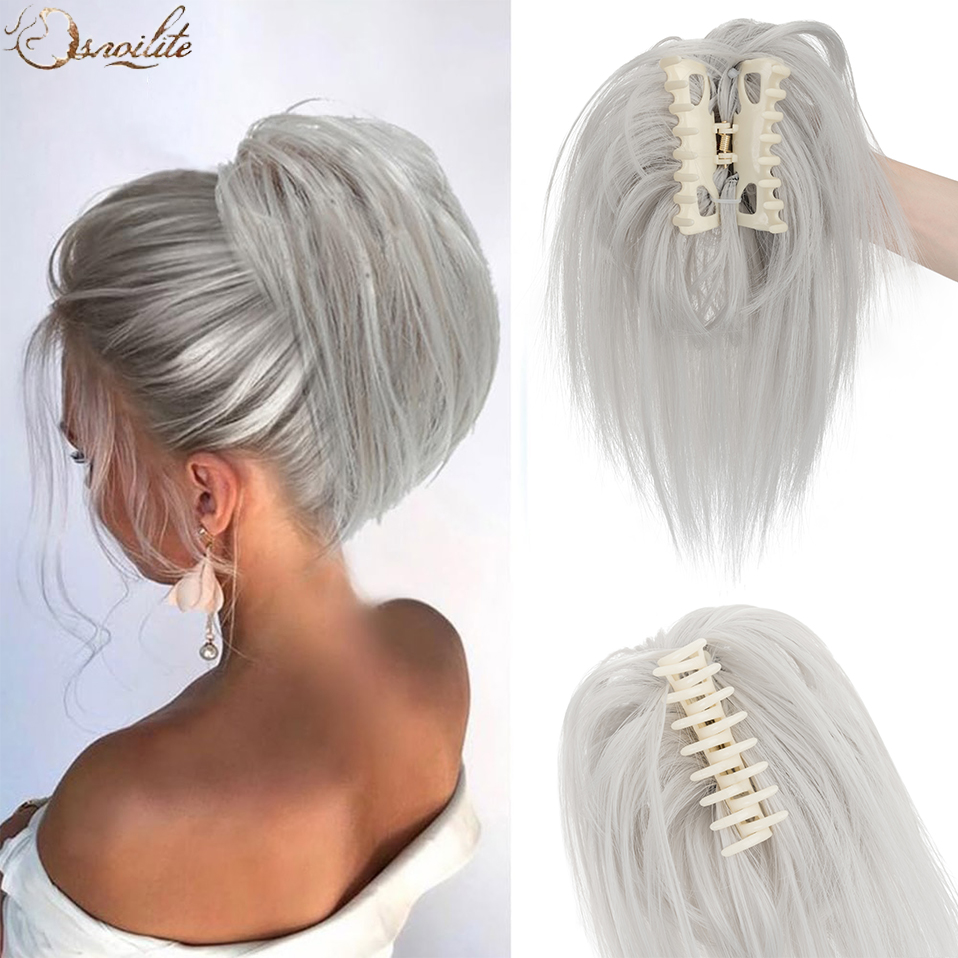 Claw Clip Messy Bun Hair Piece - Snoilite Sintetico Artiglio Dritto Clip Chignon