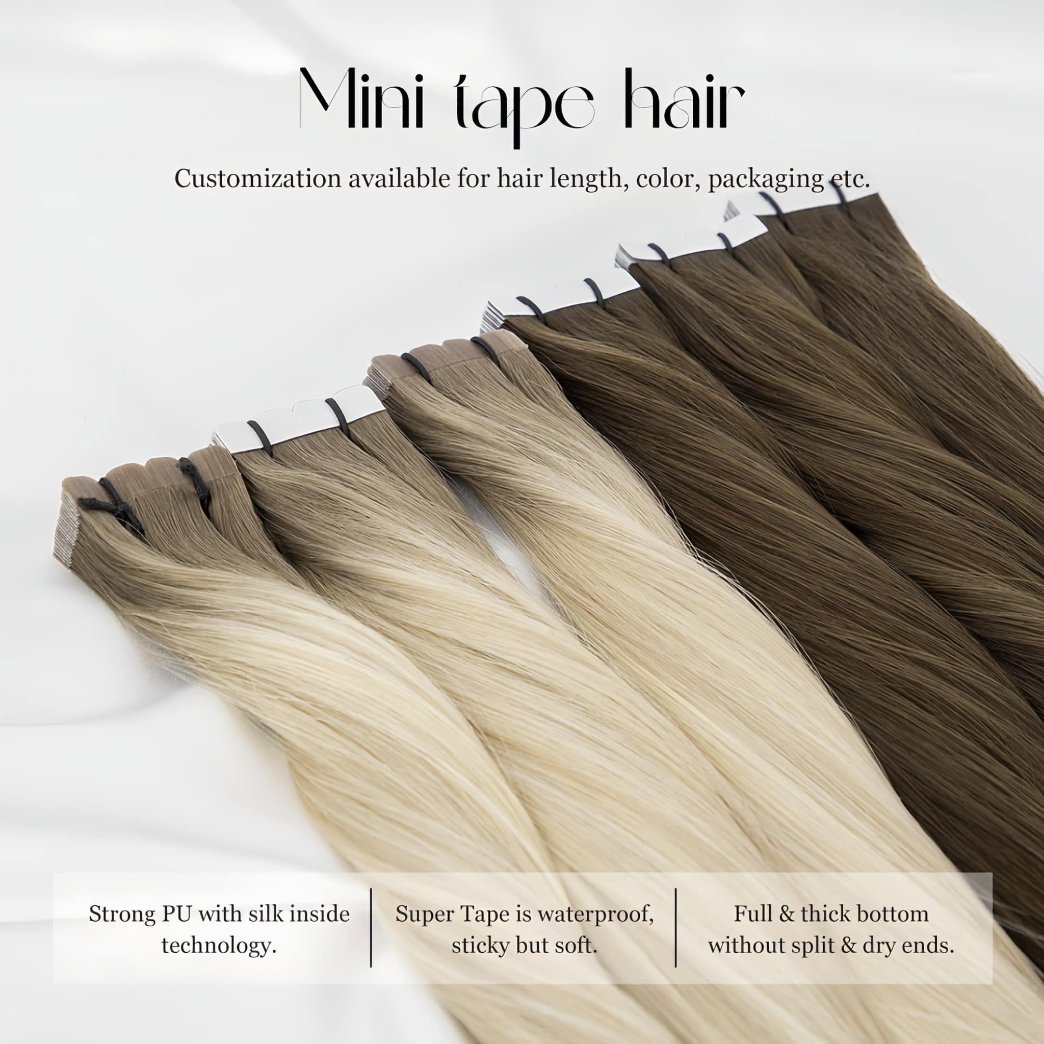 Invisible Tape In Extensions Real Hair - Mini Extension di Capelli Umani con