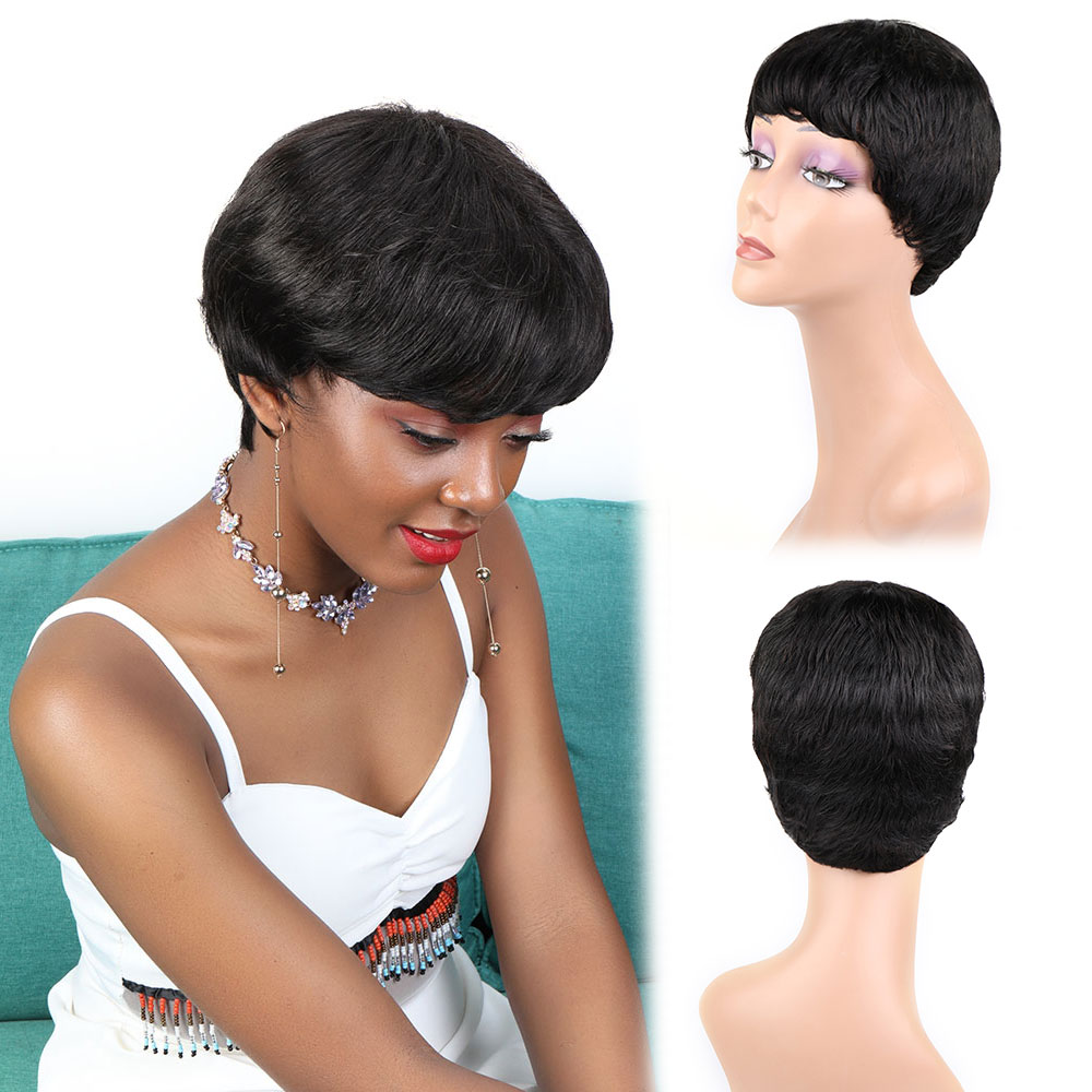 Short Pixie Cut Wig Human Hair Cheap - Parrucche per capelli umani corti Bliss