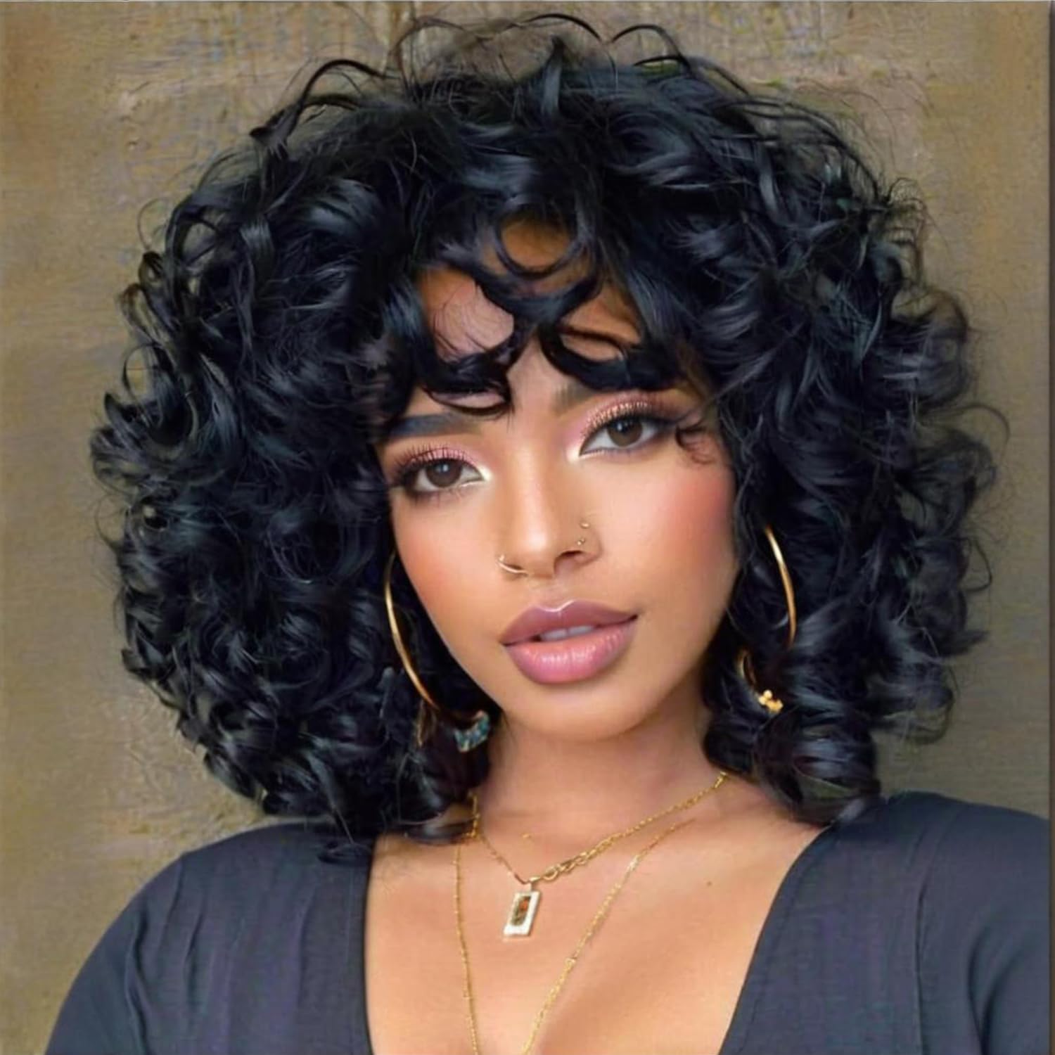 Short Pixie Cut Wig Human Hair Cheap - Parrucche per capelli umani ricci rimbalzanti