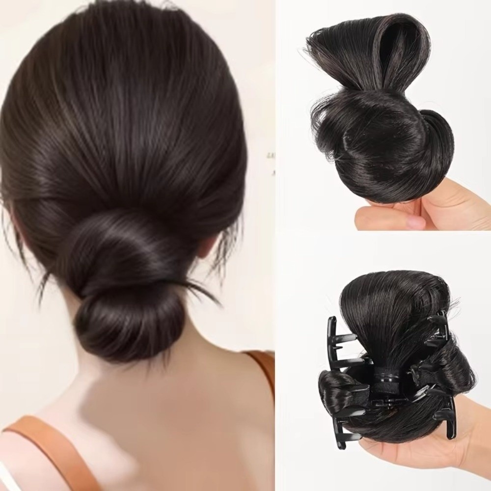 Claw Clip Messy Bun Hair Piece - Parrucca per chignon naturalmente sintetica, consistenza