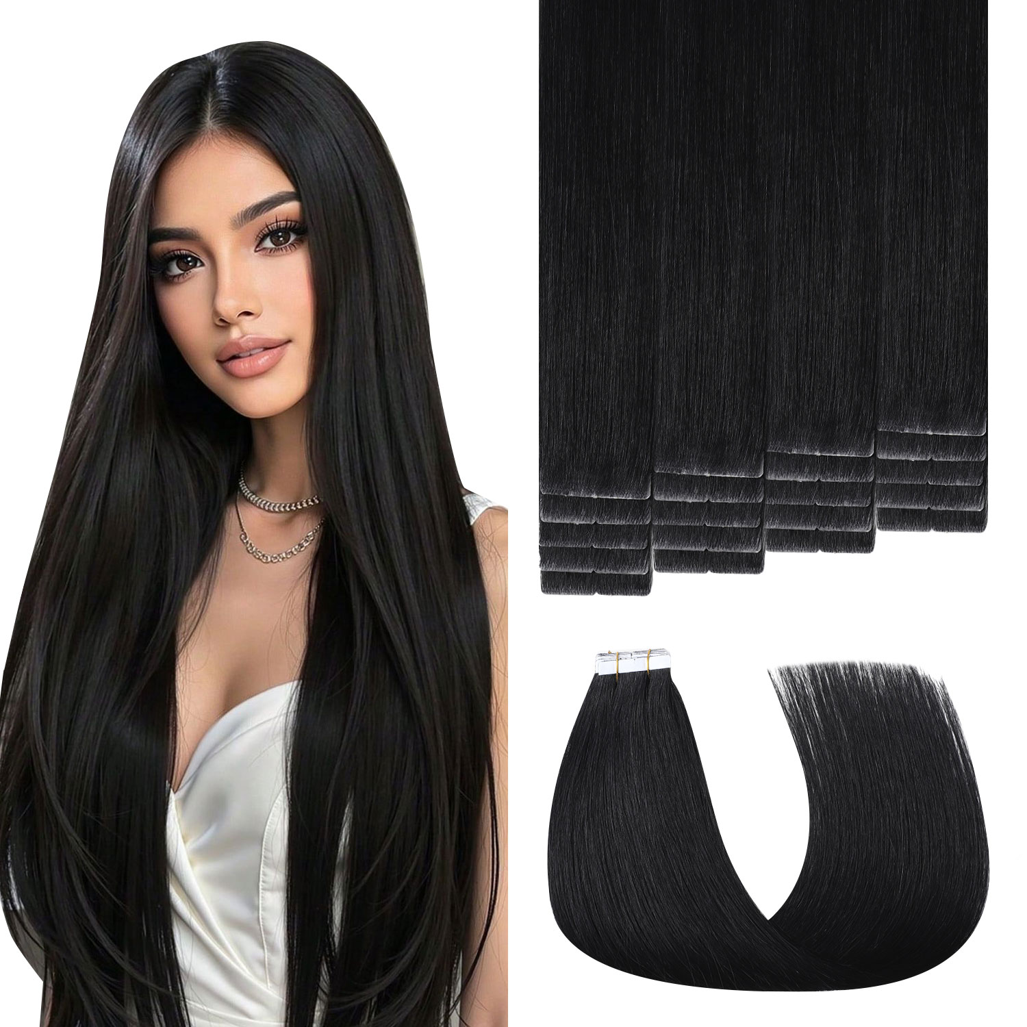 Invisible Tape In Extensions Real Hair - Extension per Capelli Invisibili Sweetmet con