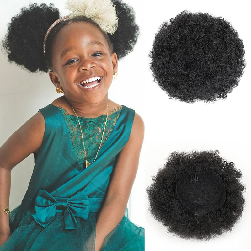 Drawstring Afro Curly Puff Ponytail - 6 pollici Afro Puff Coulisse Coda