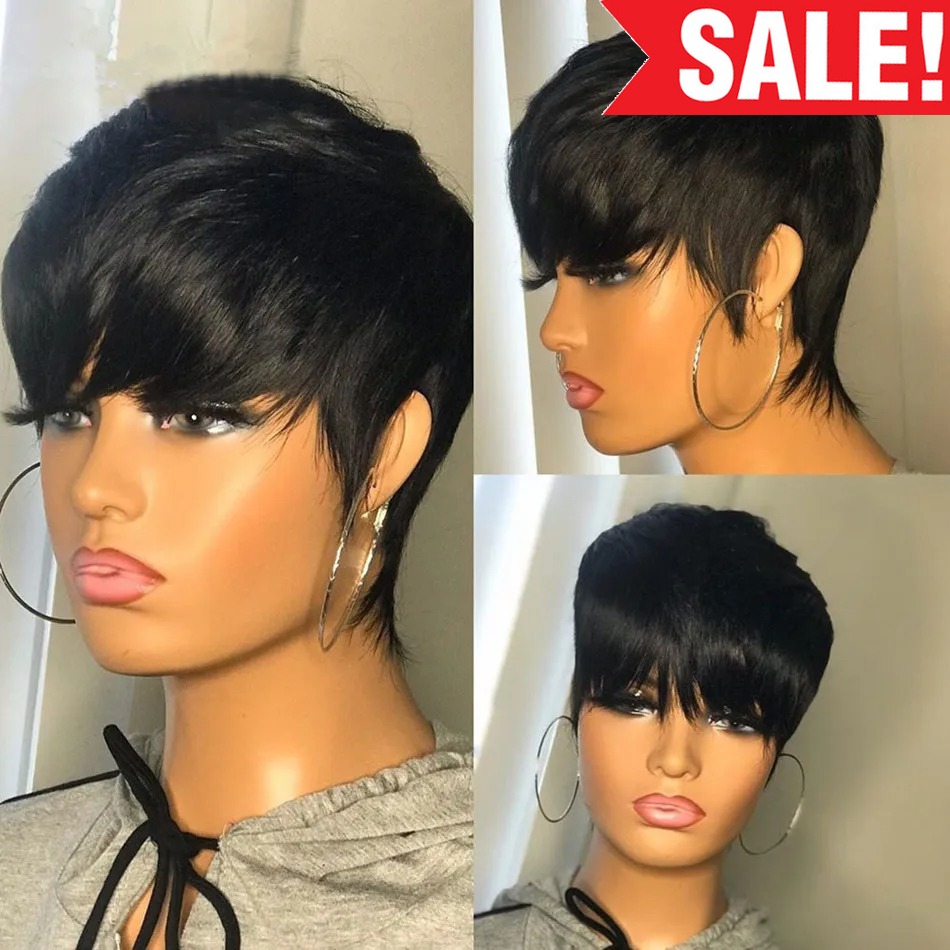Short Pixie Cut Wig Human Hair Cheap - Parrucche corte per capelli umani Taglio