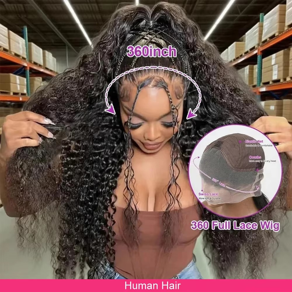 Glueless Wear And Go Human Hair Wig - 360 Cinturino invisibile Parrucche piene di