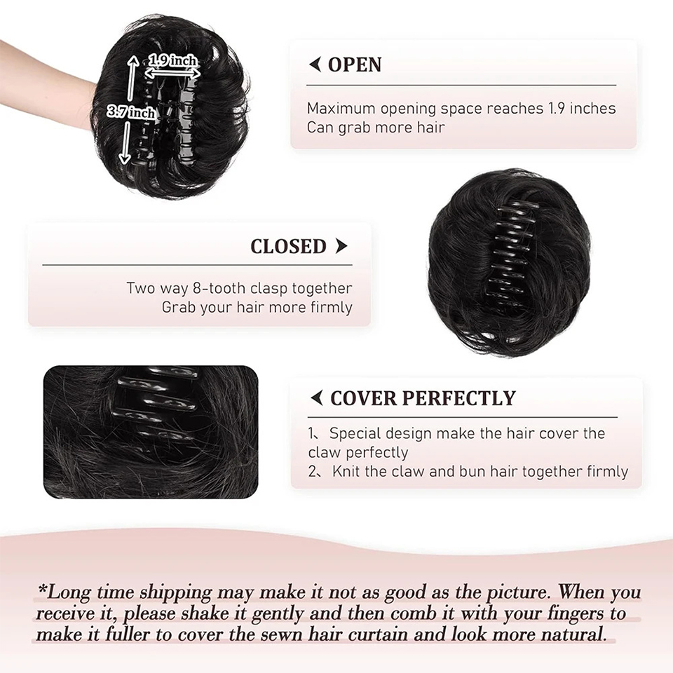 EAST sintetico Chignon disordi - Claw Clip Messy Bun Hair Piece recensione e prezzo