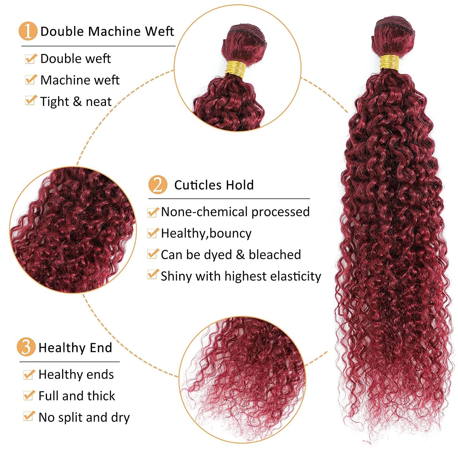 12A Ciocche di capelli ondulat - Deep Wave 3 Bundles With Closure recensione e prezzo