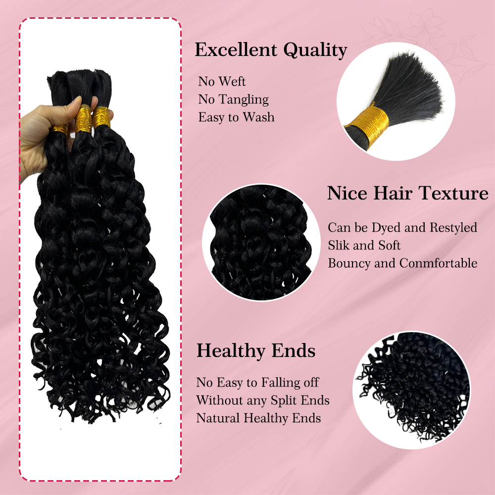 Ali Queen Hair Water Wave Bulk - Water Wave Bulk Human Hair For Braiding recensione e prezzo