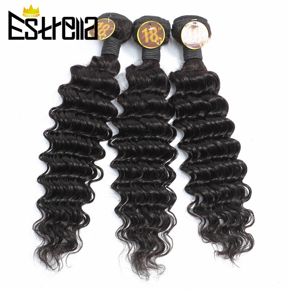 Fasci di capelli umani peruvia - Deep Wave 3 Bundles With Closure recensione e prezzo