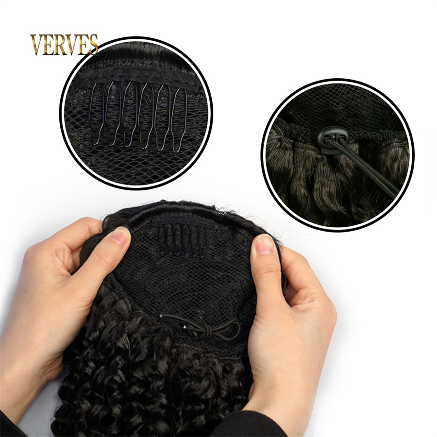 VERVES Coulisse sintetica Soff - Drawstring Afro Curly Puff Ponytail recensione e prezzo