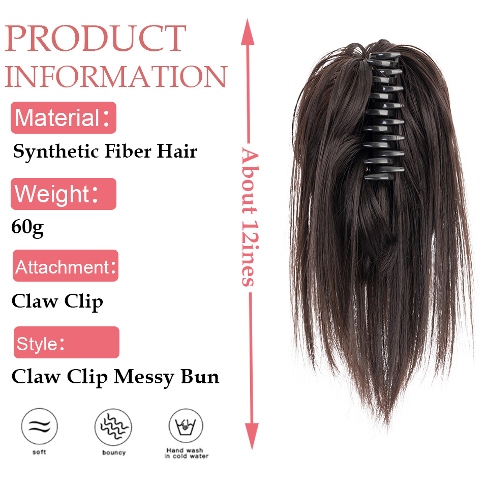 Snoilite Sintetico Artiglio Dr - Claw Clip Messy Bun Hair Piece recensione e prezzo