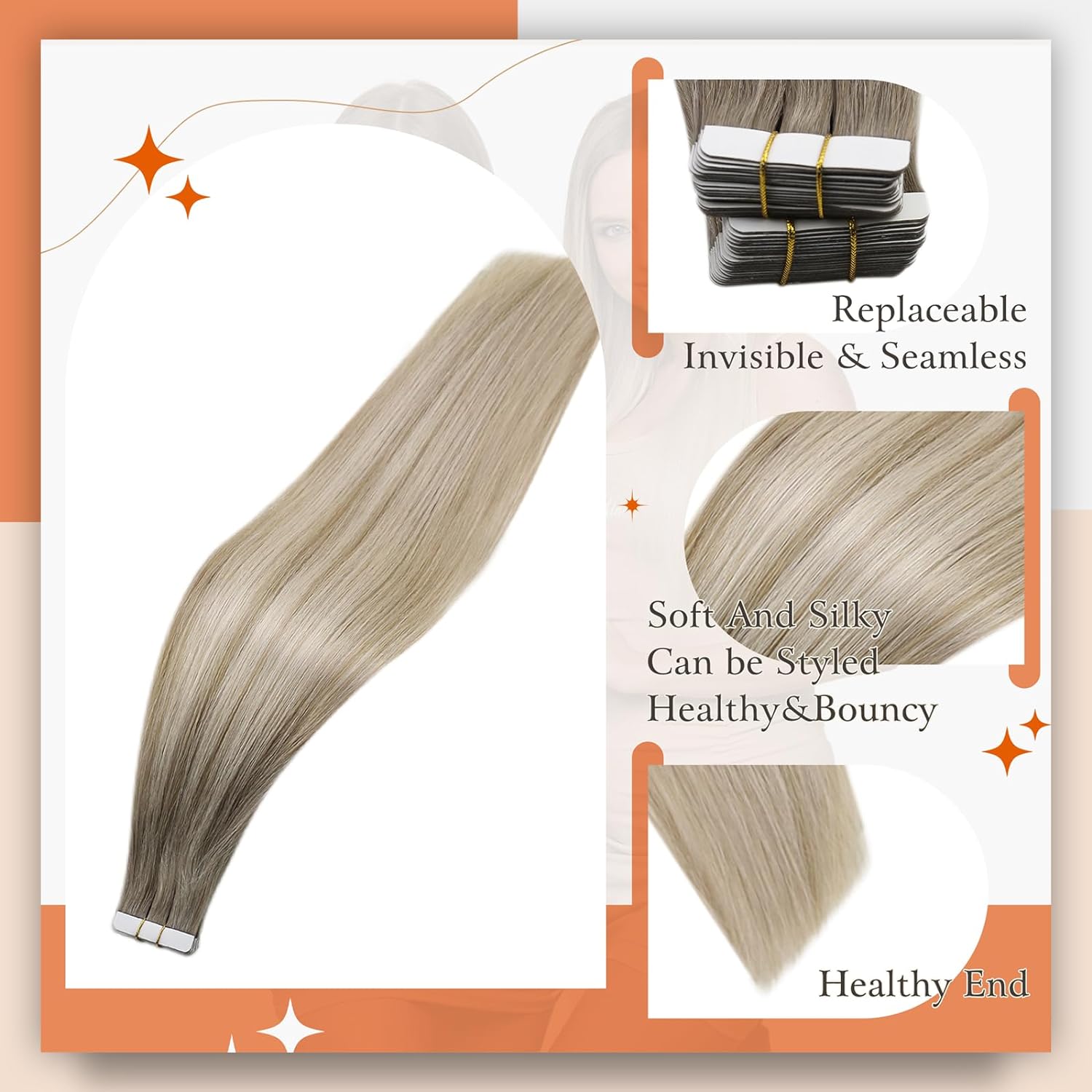 Nastro completamente lucido ne - Invisible Tape In Extensions Real Hair recensione e prezzo