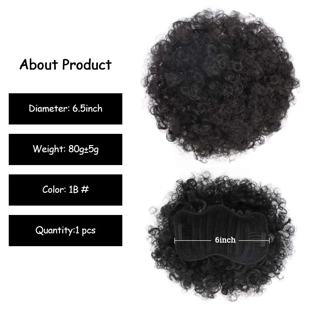 Estensione coda di cavallo con - Drawstring Afro Curly Puff Ponytail recensione e prezzo