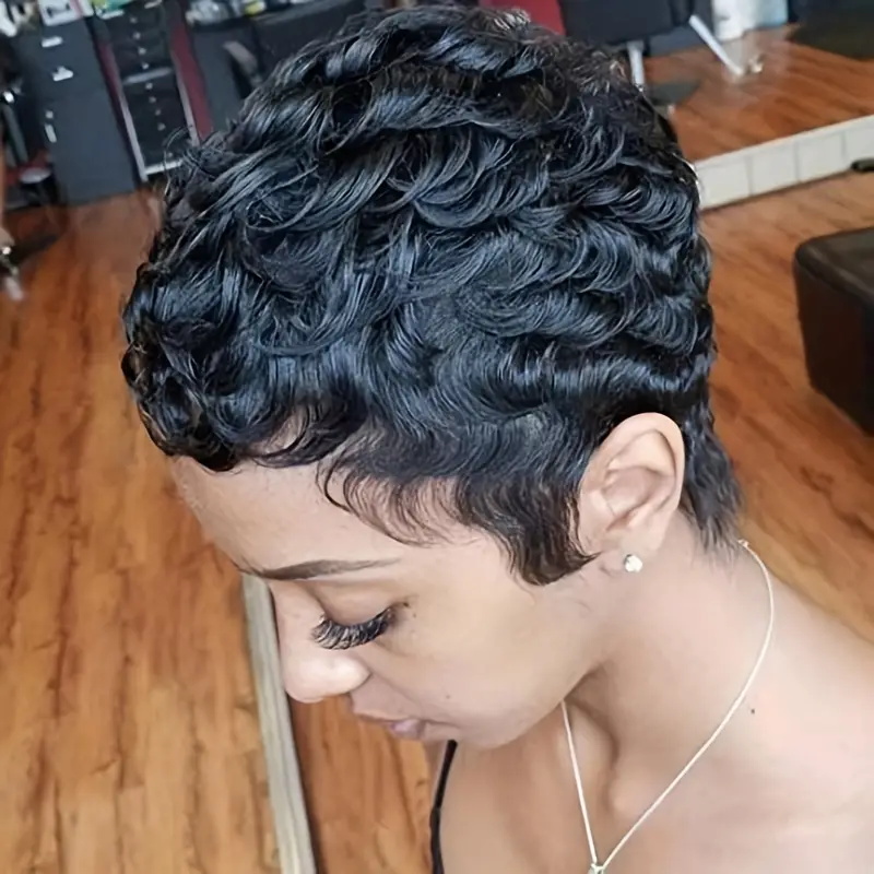 Parrucca corta a taglio pixie, - Short Pixie Cut Wig Human Hair Cheap recensione e prezzo