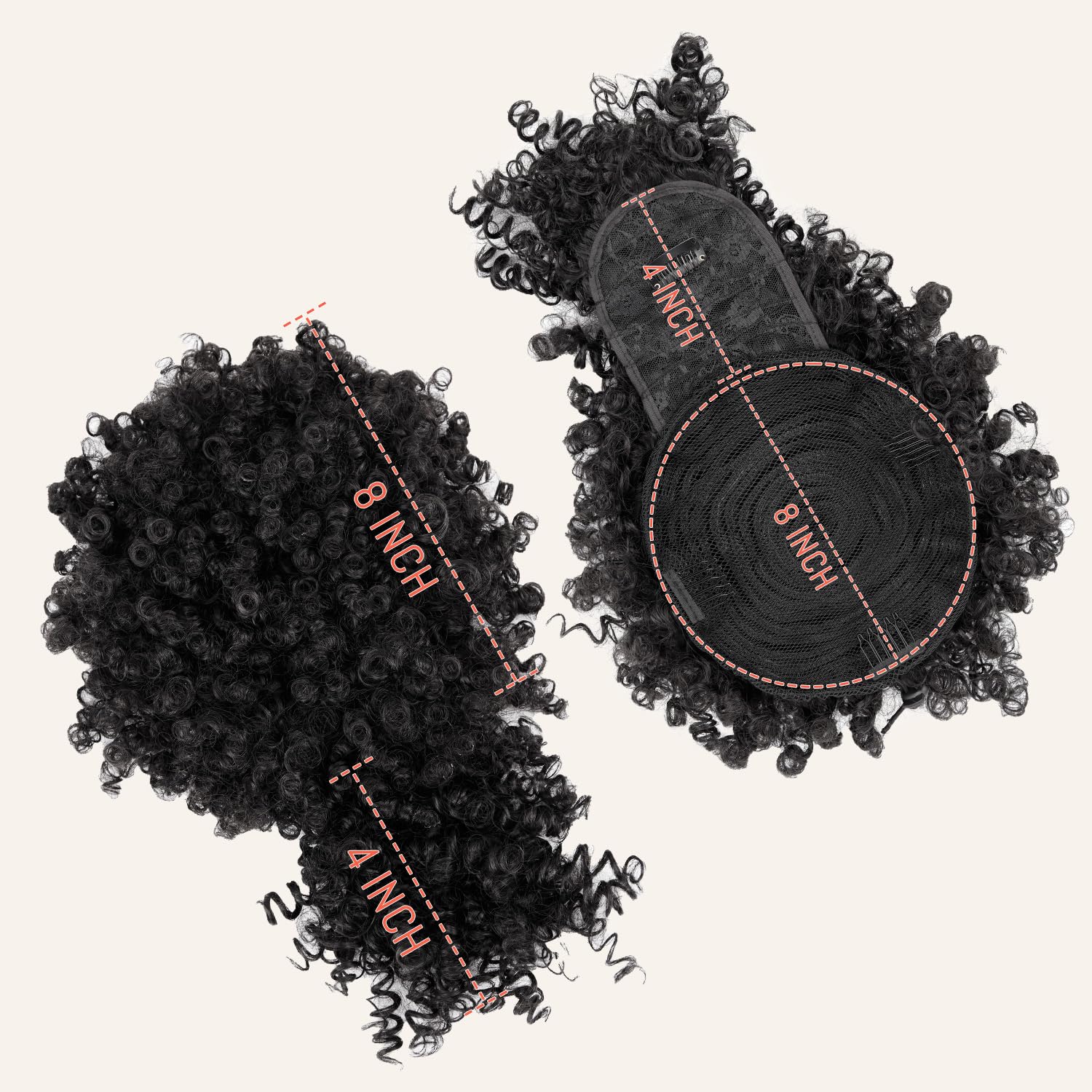 Coda di Cavallo Corta con Coul - Drawstring Afro Curly Puff Ponytail recensione e prezzo
