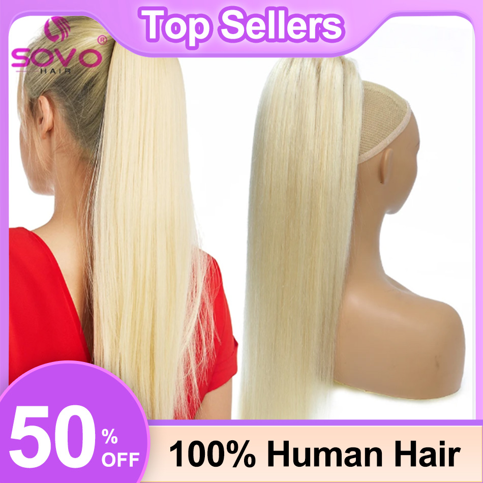 SOVO Coulisse Coda di cavallo  - Seamless Clip In Hair Extensions Human Hair recensione e prezzo