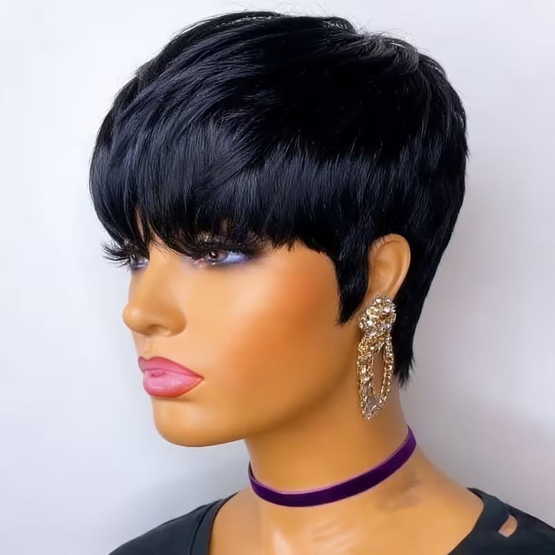 Parrucche in Capelli Umani Tag - Short Pixie Cut Wig Human Hair Cheap recensione e prezzo