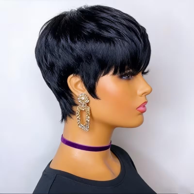 Parrucche in Capelli Umani Tag - Short Pixie Cut Wig Human Hair Cheap recensione e prezzo