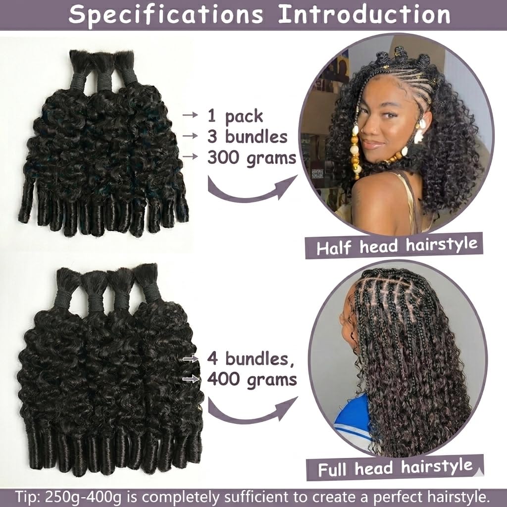 Capelli Umani Ricci Birmani pe - Water Wave Bulk Human Hair For Braiding recensione e prezzo