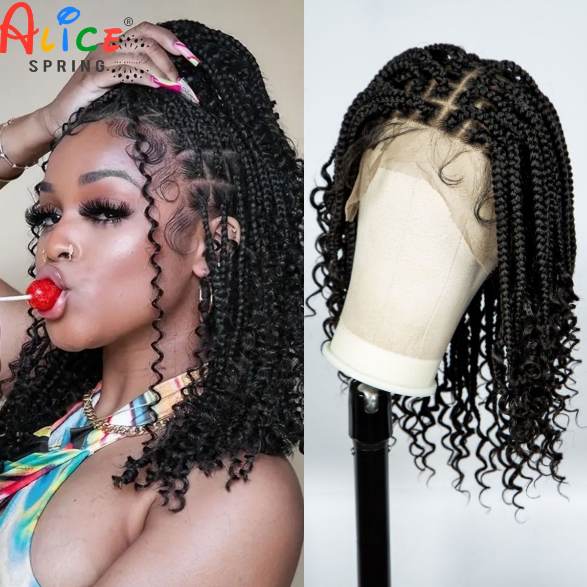 Parrucche intrecciate a scatol - Synthetic Braided Wigs For Black Women recensione e prezzo