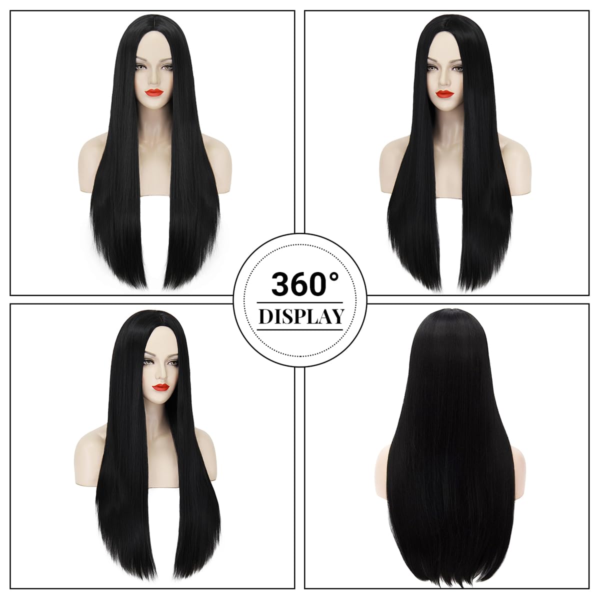 Parrucca sintetica lunga nera  - Synthetic Braided Wigs For Black Women recensione e prezzo