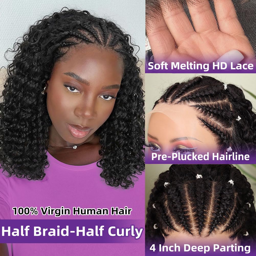 Parrucca Bob con trecce cornro - Glueless Wear And Go Human Hair Wig recensione e prezzo