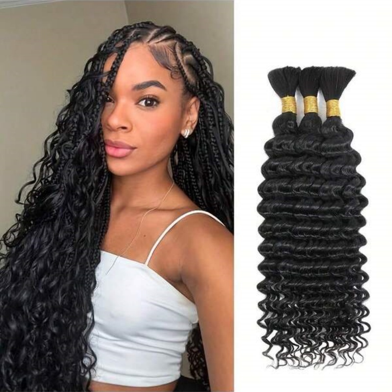 2 pacchi onda d'acqua estensio - Water Wave Bulk Human Hair For Braiding recensione e prezzo