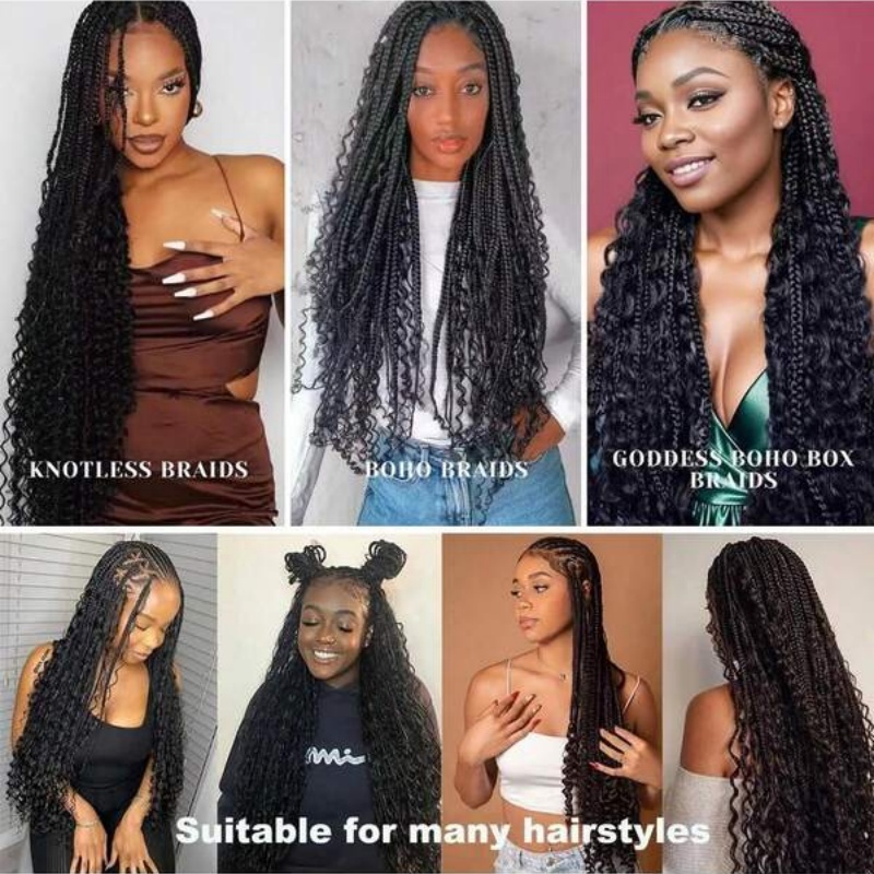 2 pacchi onda d'acqua estensio - Water Wave Bulk Human Hair For Braiding recensione e prezzo