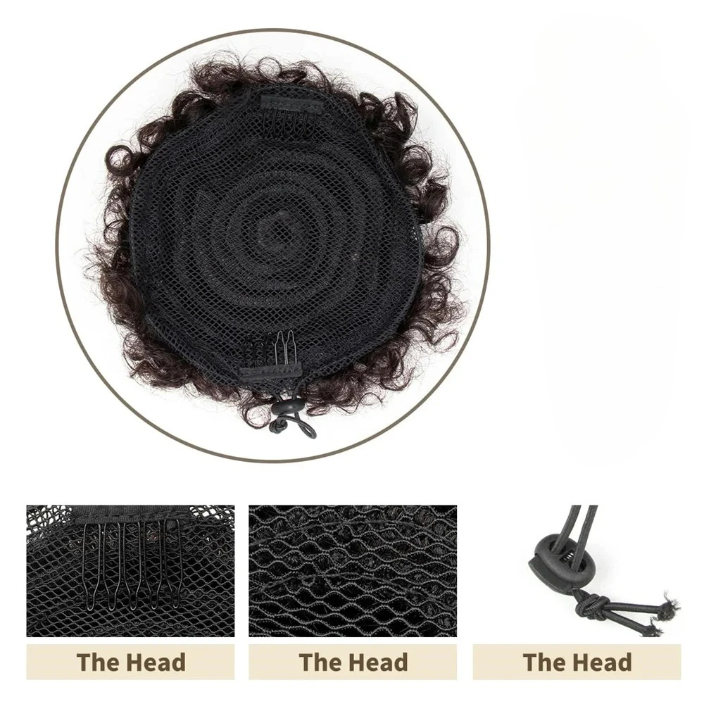 1 Pezzo/Confezione Chignon Afr - Drawstring Afro Curly Puff Ponytail recensione e prezzo