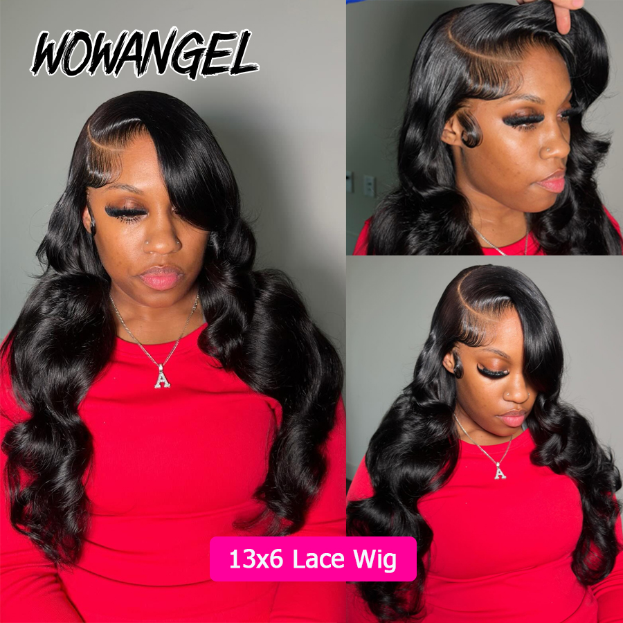 Wow Angel Body Wave Jet Black  - Hd Lace Frontal Wig Human Hair Pre Plucked recensione e prezzo